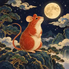 붉은 쥐(병자일주) 그림