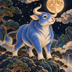 푸른 소(을축일주) 그림