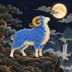 푸른 양(을미일주) 그림