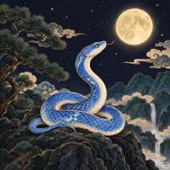 푸른 뱀(을사일주) 그림