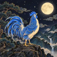 푸른 닭(을유일주) 그림
