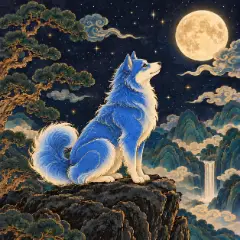 푸른 개(갑술일주) 그림