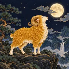 노란 양(기미일주) 그림