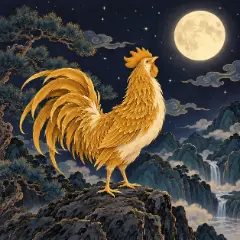 노란 닭(기유일주) 그림