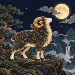 검은 양(계미일주) 그림
