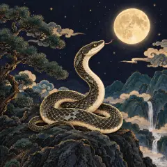 검은 뱀(계사일주) 그림
