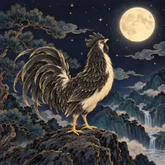 검은 닭(계유일주) 그림