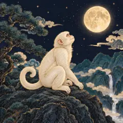 하얀 원숭이(경신일주) 그림