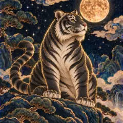 검은 호랑이(임인일주) 그림