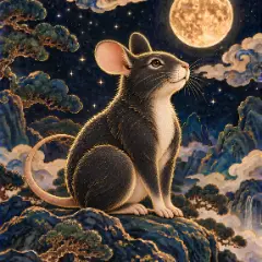 검은 쥐(임자일주) 그림