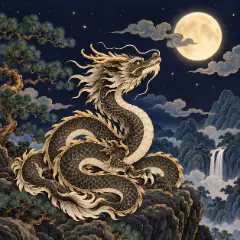 검은 용(임진일주) 그림