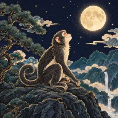 검은 원숭이(임신일주) 그림
