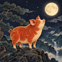 붉은 돼지(정해일주) 그림