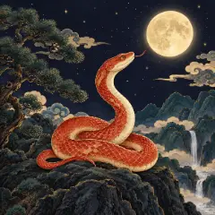 붉은 뱀(정사일주) 그림