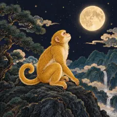 노란 원숭이(무신일주) 그림