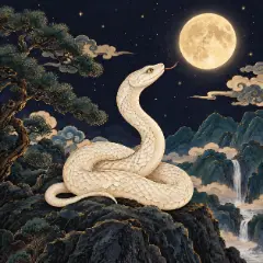 하얀 뱀(신사일주) 그림