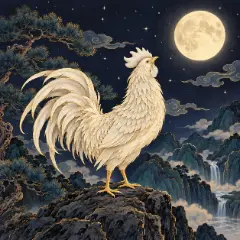 하얀 닭(신유일주) 그림