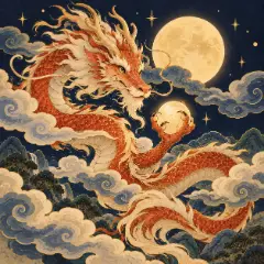 천칭자리와 짝인 용(辰) 그림